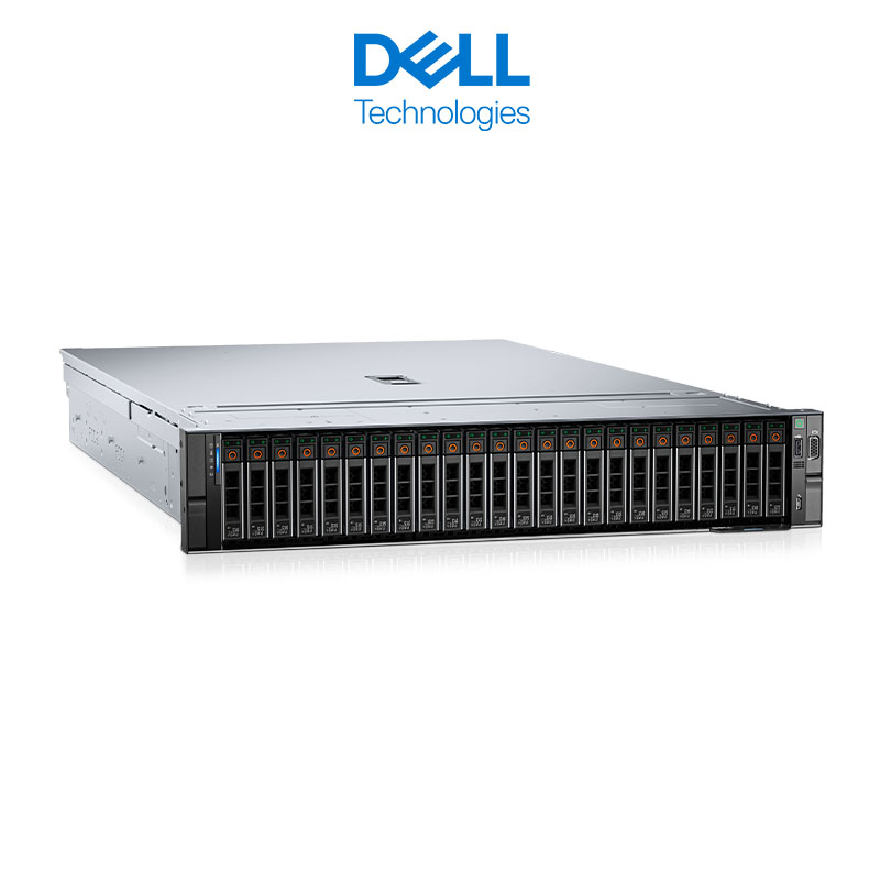 戴尔（DELL）PowerEdge  R760:24盘位机箱  2*金牌6430 /384G/2*480G+2*960G U.2  /H755/57508 双端口 100GbE /双电/设备 