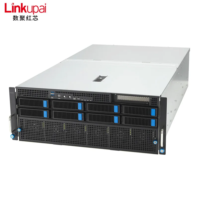 数聚红芯Linkupai HG8480Y AI仿真模型推理服务器 2*金牌6530/512G内存/480G固态+6*4T/9361 2G/3*A6000 48G显卡