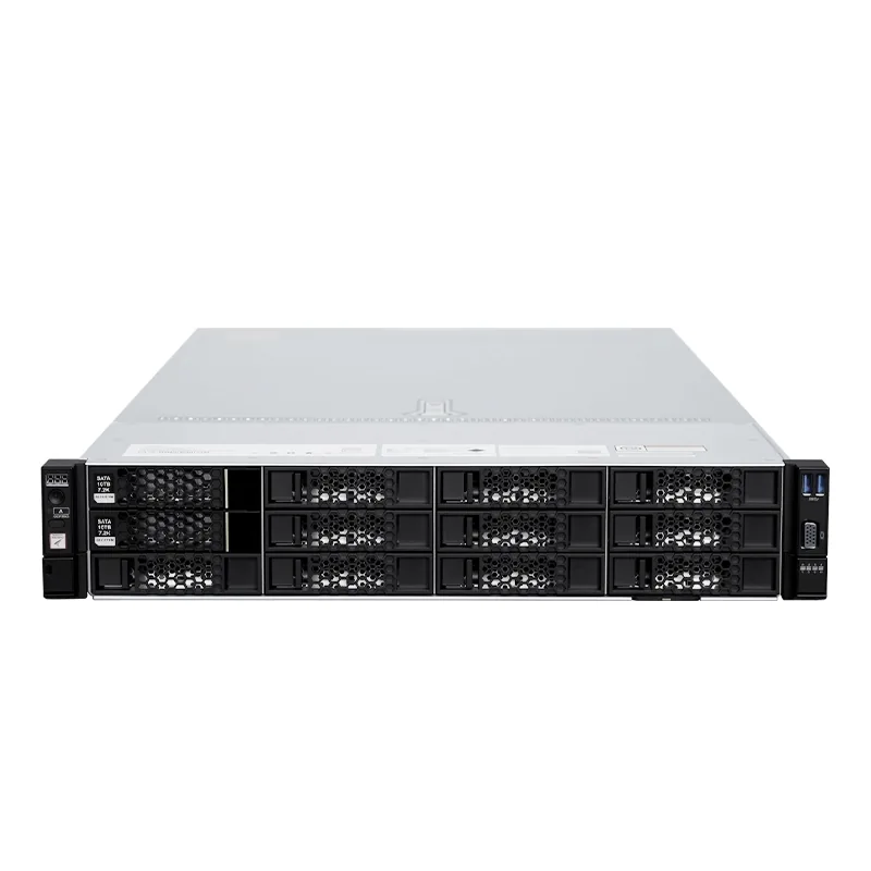 数聚红芯H6228国产主机/2*Kunpeng920/4*64G/2* 960G/3*12T/阵列卡/V100 32G/2*900W/国防麒麟系统