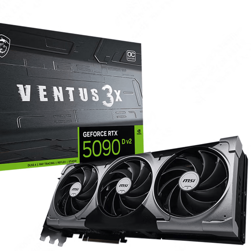 数聚红芯适配配件微星GeForce RTX 5090D V2 24G 三风扇卡
